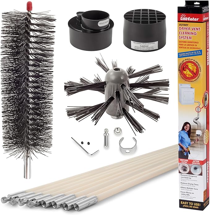 RLE24 LintEater Rotary Dryer Vent Cleaning System, Removes Lint, Extends Up to by Gardus