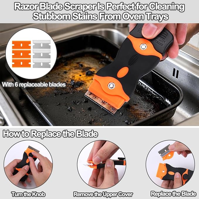 XANGNIER Heavy Duty Oven Cleaner Brush Sets, Oven Cleaning Kits Tools - Image 4