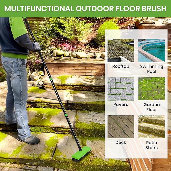 3 in 1 Weeding Wire Metal Brush Tools, Concrete Scrub Deck Brush - Image 5