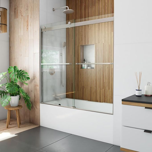 DreamLine Sapphire 56-60 in. W x 60 in. H Semi-Frameless Bypass Tub Door in by DreamLine