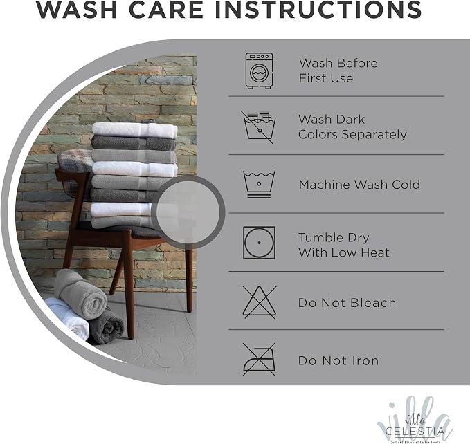 100% Cotton Hand Towel Set of 4, Sustainable, Highly Absorbent, Quick Drying - Image 5