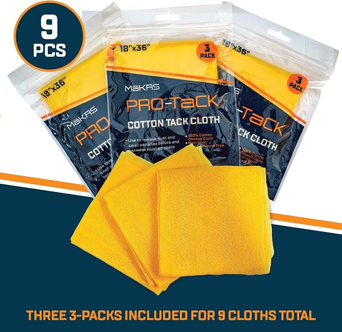 MāKRS 18" x 36" Pro-Tack Tack Cloth, Remove and Trap Dust Particles, 100% Cotton - Image 2