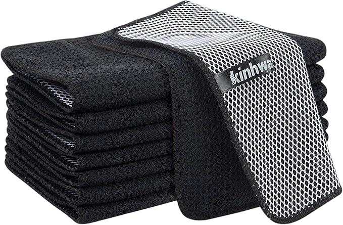 KinHwa Kitchen Washcloths for Dishes Absorbent Microfiber Dish Cloths Quick Dry by KinHwa