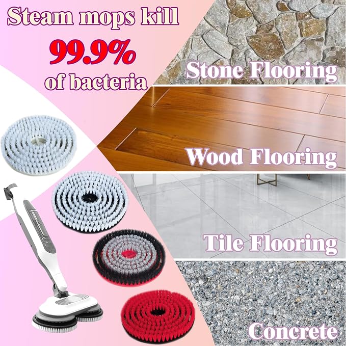Steam Cleaner Mop Replacement Brush Heads - Image 3
