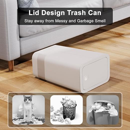 N. NETDOT 3 Pack 10L / 2.6 Gallon Small Trash Can - Image 3