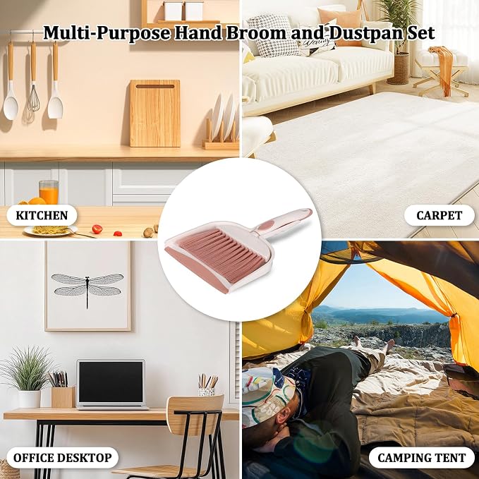 Hand Held Broom and Dustpan Set Mini Brush and Dustpan Set - Image 3