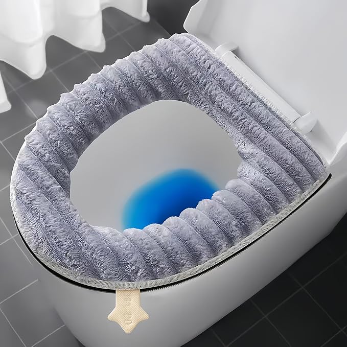 Toilet Seat Warmer Cover, Bathroom Soft Thicker Warmer by werdecade