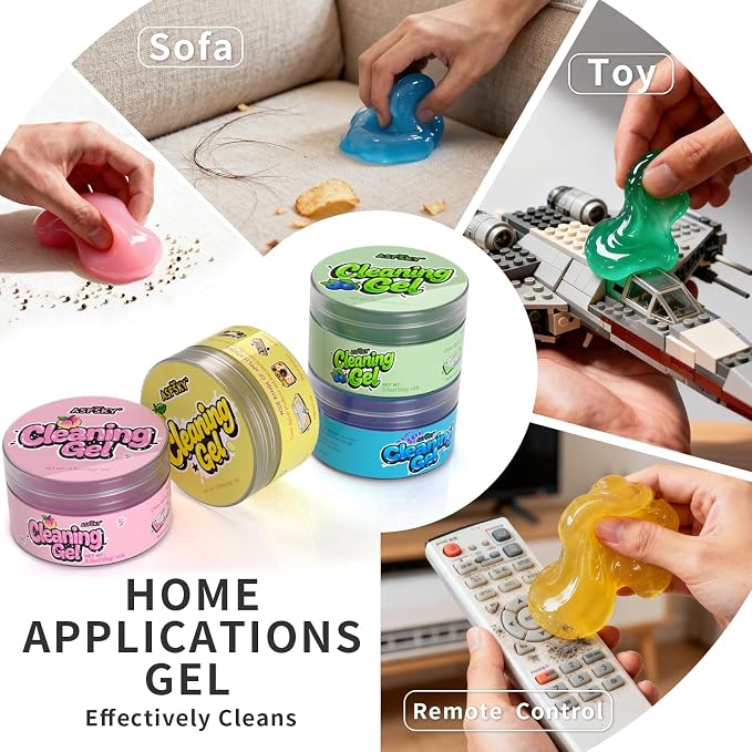 ASFSKY Car Cleaning Gel（4 Packs） Dust Cleaning Putty Universal Car Interior - Image 3