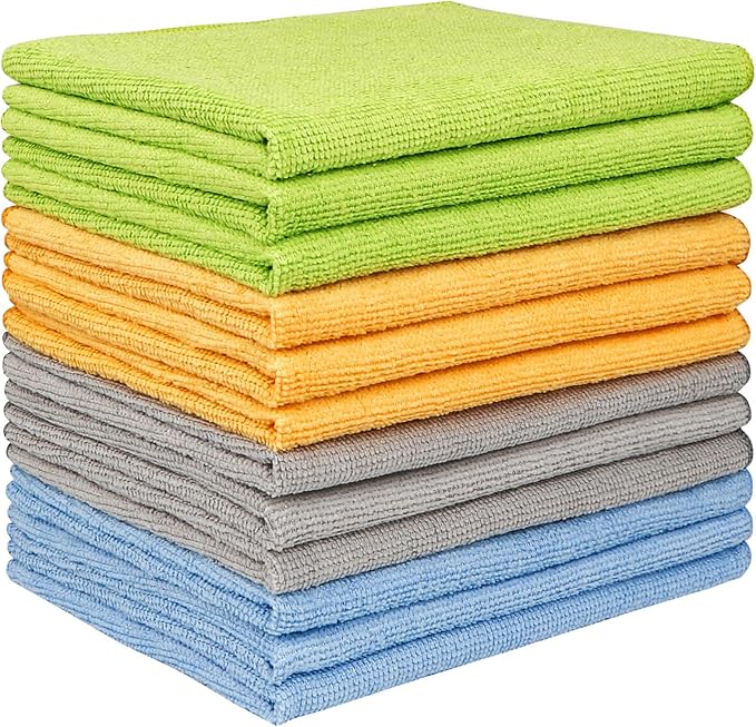 AIDEA Microfiber Cleaning Cloth 12 Pack, Microfiber Towels by AIDEAHOME