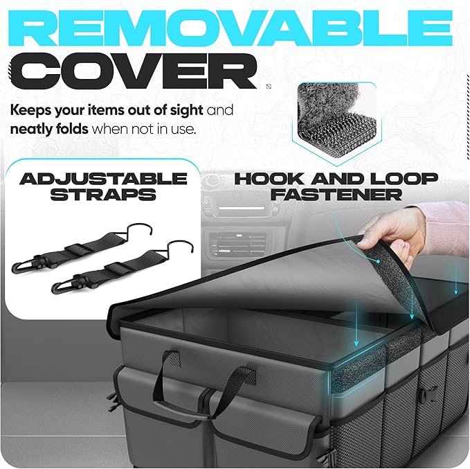 FORTEM Trunk Organizer For SUV Car Trunk Organizer, Foldable Storage, Car - Image 5