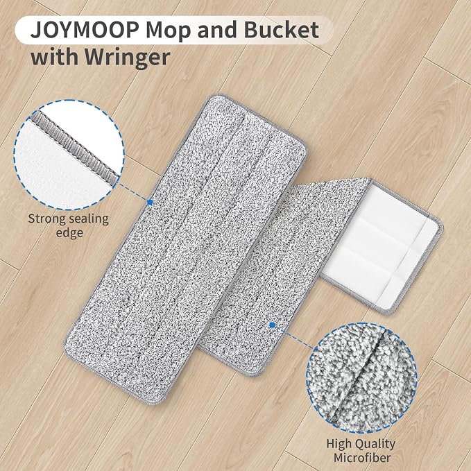 10Pcs Joymoop Mop Replacement Pads, 13 * 4.9'' Universal Mop Pads Mop Head - Image 3