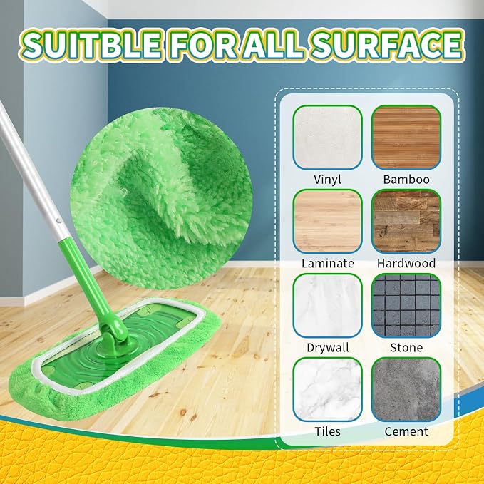 5 Pack Reusable 100% Chenille Mop Pads Compatible - Image 5
