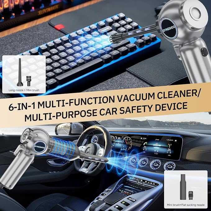 Car Vacuum Portable Cordless 20000PA High Power Mini Vacuum Cleaner 4-in-1 - Image 7