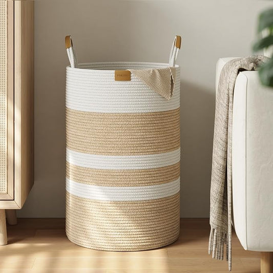 75L Striped Laundry Hamper by Nunsino