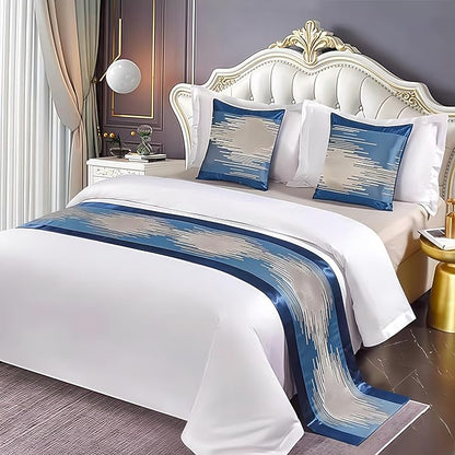 Bed Runner for Guest Room，Luxury Bed Runner，Wedding Bed Runner，Embroidered Bed Runner，Breathable Washable，Hotel Decor，Bed Decorations ，for Home Hotel Decorations(K,50 * 210cm)