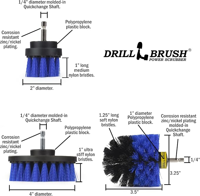 Drillbrush Boat Accessories – Kayak Cleaning Kit – Boat Cleaning Brush Kit – - Image 8