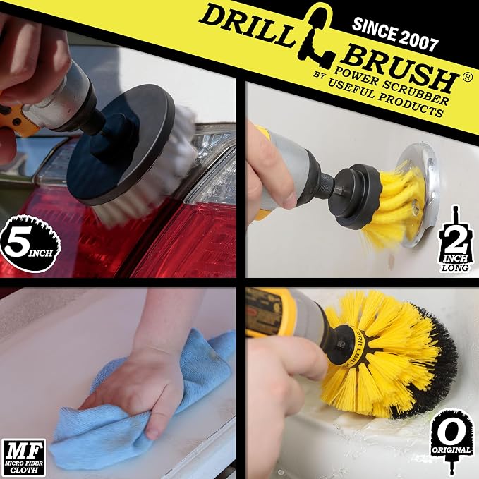 Cleaning - Bathroom Accessories - Drill Brush - Shower Cleaner - Shower Curtain - Image 2