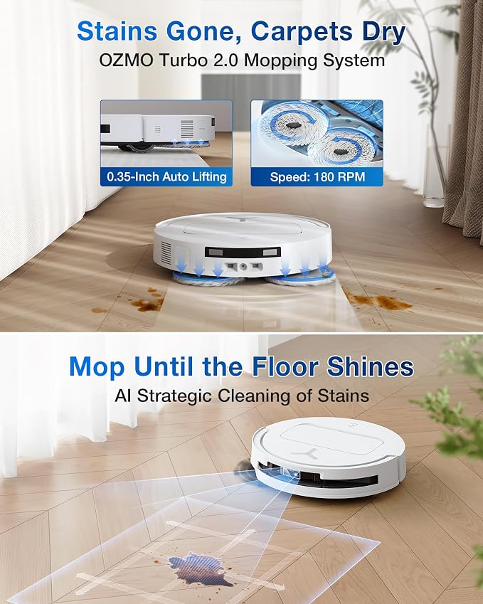 ECOVACS DEEBOT T50 PRO Omni Robot Vacuum and Mop, 3.19” Ultra-Slim, 000Pa - Image 7