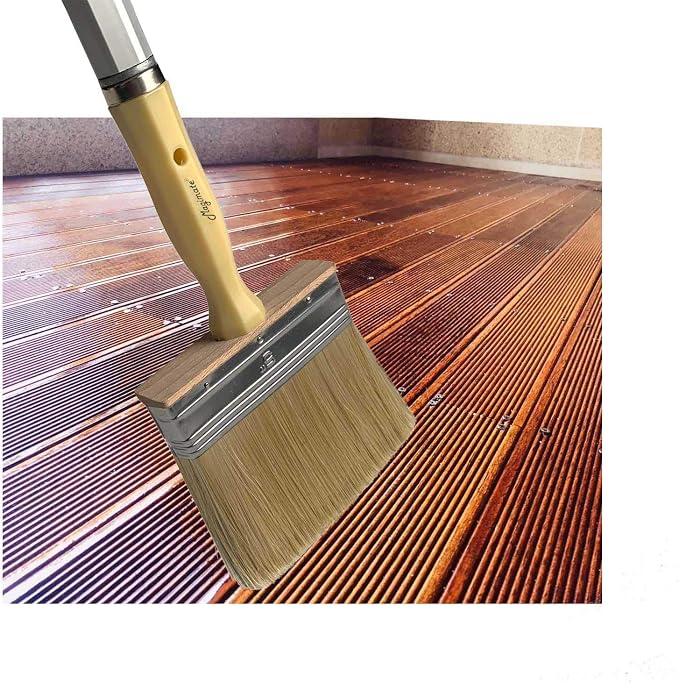 Deck Brush for Applying Stain, 5-inch Paint Brush, Medium Size for Quick Decking - Image 6