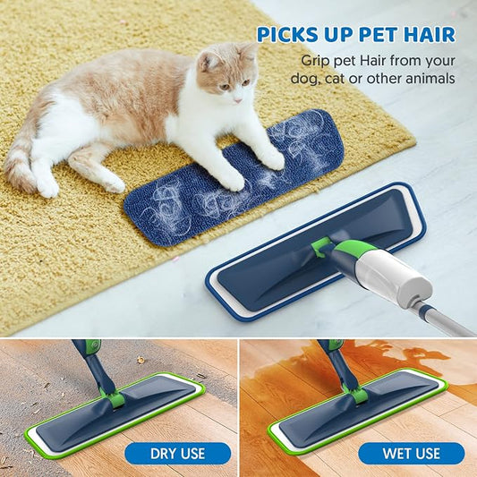 Spray Wet Mops with 5X Washable Pads Mops - Image 2