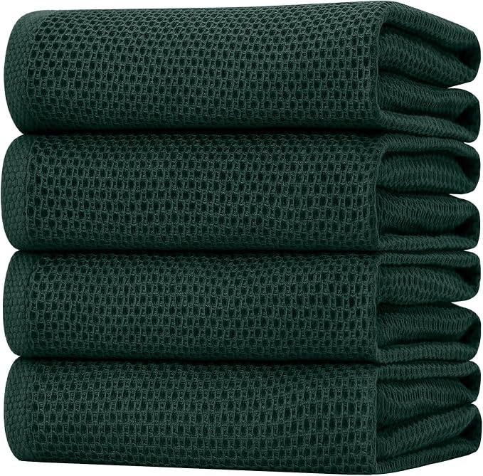 Homaxy 100% Cotton Waffle Weave Kitchen Dish Towels, Ultra Soft Absorbent Quick by Homaxy