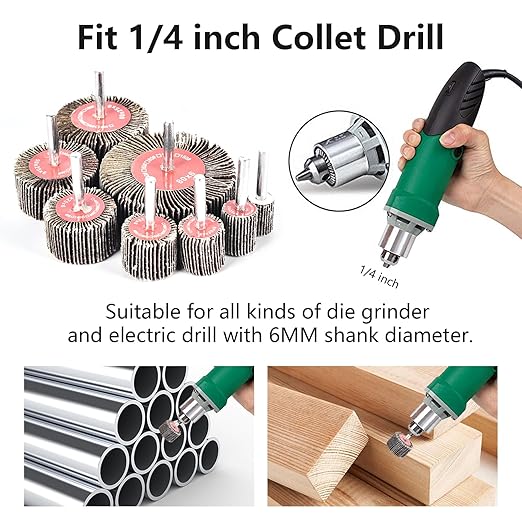 24Pcs Abrasive Flap Wheel Sander Set 80 Grit Sanding Flap Wheels Abrasive Flap - Image 5