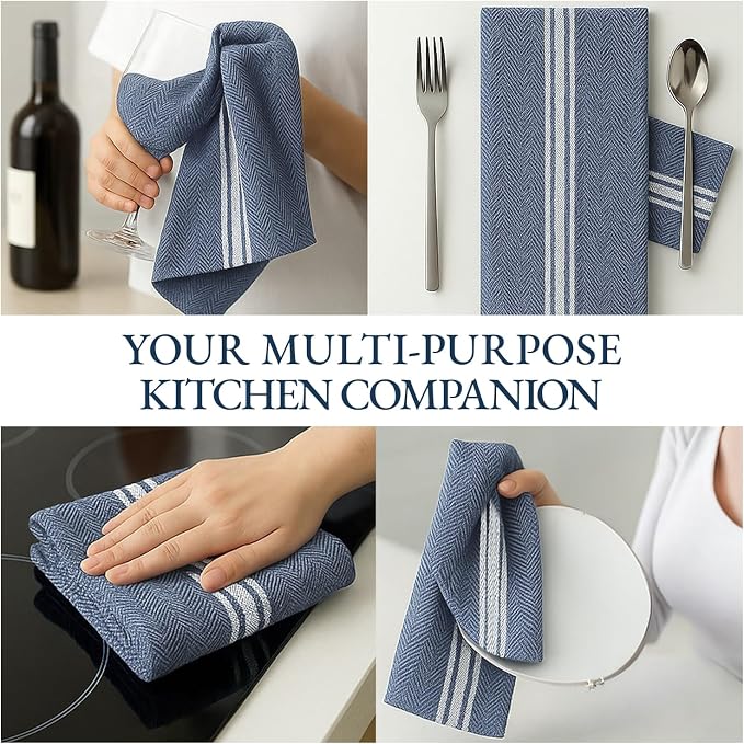 Lane Linen Kitchen Towel Set, 6 Pack 100% Cotton Hand Towels - Image 8