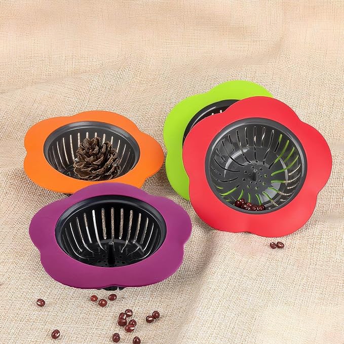 Kitchen Sink Strainer, Large Wide Rim 4.5" Diameter Sink Drain Strainer - Image 5