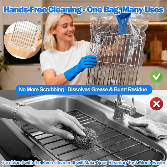 Palksky Oven Rack Cleaning Bags, Heavy Duty No Scrub Oven Rack Cleaning Bags - Image 2