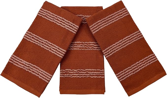 Serafina Home Terracotta Orange Rust Kitchen Hand Dish Towels: Oversized 18" x by SerafinaHome