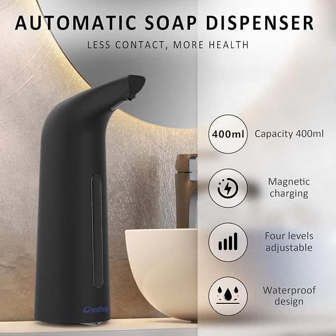 Convenient Automatic Soap Dispenser, 4 Adjustable Levels Touchless Hand - Image 2