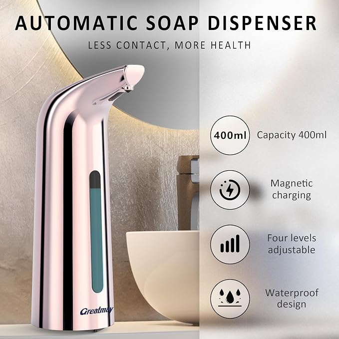 Convenient Automatic Soap Dispenser, 4 Adjustable Levels Touchless Hand - Image 2