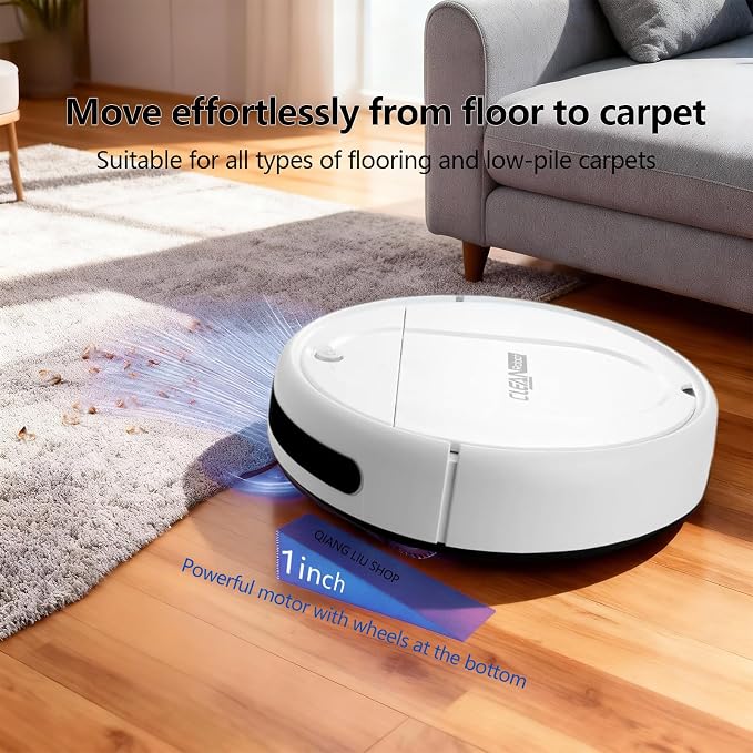 Robot Vacuum Cleaner, 3000Pa Powerful Suction, 2.56-inch Ultra-Slim Body - Image 4