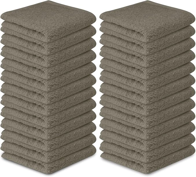 Softolle 100% Cotton Ring Spun Wash Cloths – Bulk Pack of Washcloths – 12x12 - Image 3