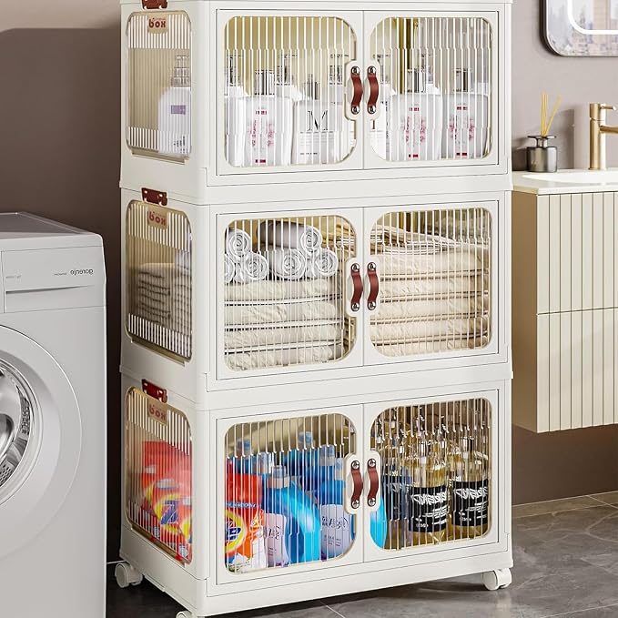 Multi-Purpose Stackable Plastic Storage Bins - Image 8