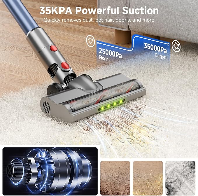 Cordless Vacuum Cleaner for Home, Powerful Stick Vacuum - Image 2