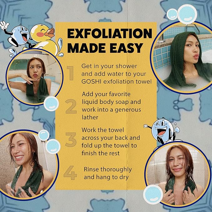 GOSHI Exfoliating Shower Towel - Image 7