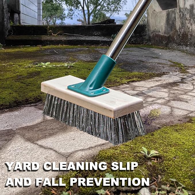 Push Broom Brush Stainless Steel Wire Scrub Brush - Image 2