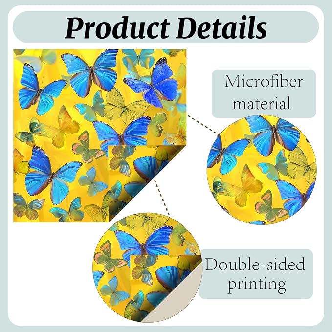 CREATCABIN 6 Packs Thickened Glasses Cleaning Cloth Elegant Flower Design - Image 3
