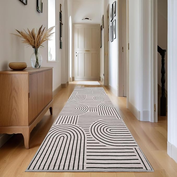 Modern Rug 2x6 Runners for Hallways, Abstract Kitchen Runner Rugs Non Slip Bath - Image 8