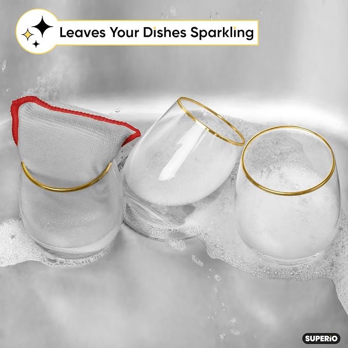 Microfiber Sponges for Dishes Kitchen Sponges Non-Scratch Sponge Dish Scrubber - Image 4
