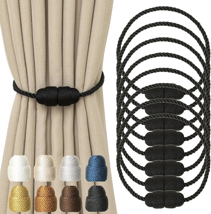 Magnetic Curtain Tiebacks Rope Curtain Tie Backs by CurtainTiebacks
