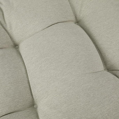 FUNHOME Outdoor Chair Cushions 19 x19 Inch,Water Resistant Tufted Seat Cushions 19",Reversible,Weather Resistant,Rounded Back Wicker Chair Cushion for Patio Garden Furniture(Light Brown)