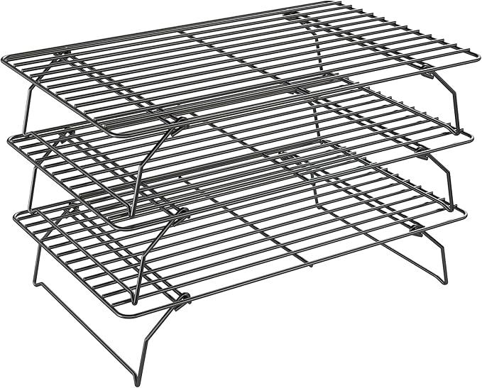 3 Tier Stackable Cooling Rack for Batch Cooling Cookie, Cake-15.8”x 10”- Heavy by QukakaHomeCare