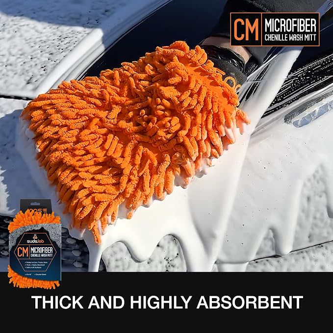 Suds Lab CM Chenille Microfiber Wash MItt - Image 3