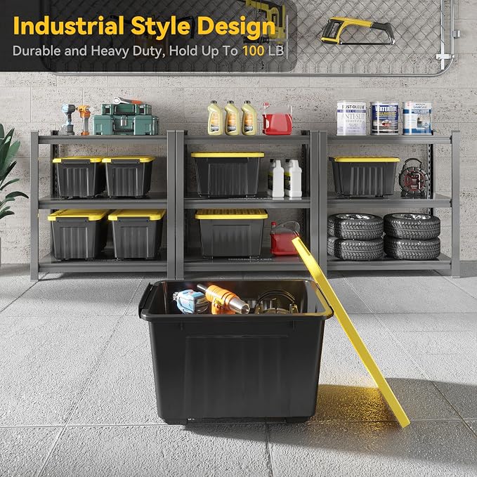 Nazhura 72 Quart Plastic Storage Bin, Stackable and Nestable Storage Boxes - Image 6