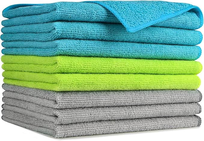 AIDEA Microfiber Cleaning Cloth-8PK, Soft Microfiber Towels by AIDEAHOME