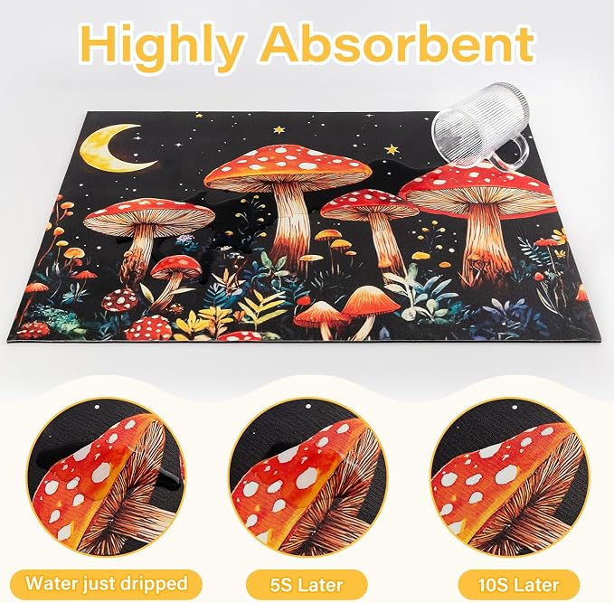 Mushroom Dish Drying Mat 24" x 16" - Image 6