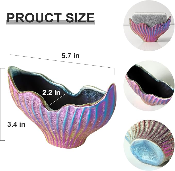 Sponge Holder for Kitchen Sink, Ceramic Dish Sponge Holder - Image 2