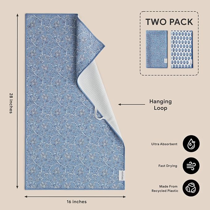 RECYCO Waffle Kitchen Towel Set of 2 - Image 6